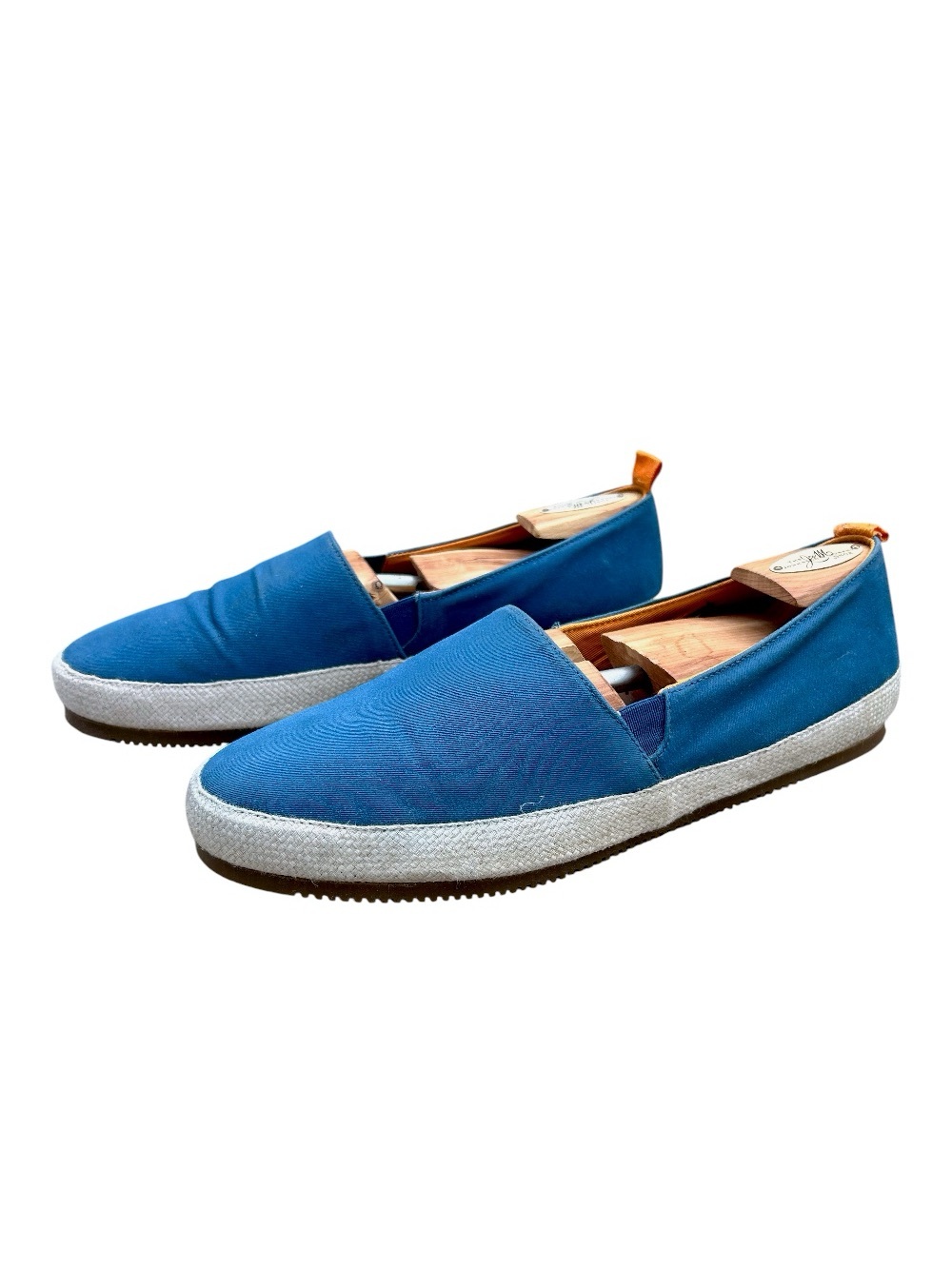 Mulo Blue Linen Espadrilles Slip On Loafers Summer Shoes Men's Sz 10